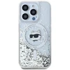 Karl Lagerfeld KLHMP14XLGCHSGH Apple iPhone14 Pro Max 6.7″ kietas dėklas skaidrus Liquid Glitter Choupette H
