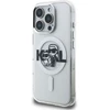 Karl Lagerfeld IML Glitter Karl and Choupette Sketch MagSafe dėklas Apple iPhone 16 Pro skaidrus