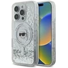 Karl Lagerfeld KLHMP16LLGKISGH Apple iPhone16 Pro 6.3″ kietas dėklas skaidrus Liquid Glitter Karl Head Magsa