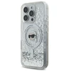 Karl Lagerfeld KLHMP16LLGKISGH Apple iPhone16 Pro 6.3″ kietas dėklas skaidrus Liquid Glitter Karl Head Magsa