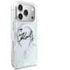 Karl Lagerfeld Skysto Blizgučio Dėklas su Karl Script Logotipu, MagSafe, iPhone 17 Pro - Skaidrus