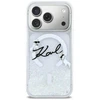 Karl Lagerfeld Skysto Blizgučio Dėklas su Karl Script Logotipu, MagSafe, iPhone 17 Pro - Skaidrus
