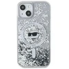 Karl Lagerfeld KLHMP14SLGCHSGH Apple iPhone 14 /15 / 13 6.1″ kietas dėklas skaidrus Liquid Glitter Choupette