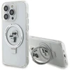 Karl Lagerfeld KLHMP13XHMRSKCH Apple iPhone 13 Pro Max 6.7″ baltos spalvos kietas dėklas Ring Stand Karl&Choupettte