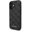 Karl Lagerfeld KLHMP16SPKHPORPK Apple iPhone 16 6.1″ juodos spalvos kietas dėklas Hot Stamp Magsafe