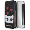 Dėklas Karl Lagerfeld KLFLBKPXVDCBK Apple iPhone X juodos spalvos book Valentine