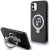 Karl Lagerfeld KLHMN61HMRSKCK Apple iPhone 11/ Xr 6.1″ juodos spalvos kietas dėklas Ring Stand Karl&Choupettte Ma