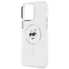 Karl Lagerfeldo IML Metal Choupette Head MagSafe dėklas iPhone 14 Pro Max – baltas