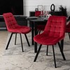 Fotelis Mebel Elite Bordo aksominė kėdė RICK, juodu metaliniu korpusu