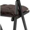 AmeliaHome Kėdės pagalvėlė 40×40 cm tamsiai ruda ALEKSA