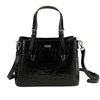 Elegant Leather Tote Shoulder Bag Solier FL45 Veloria – Juodas