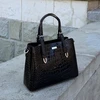 Elegant Leather Tote Shoulder Bag Solier FL45 Veloria – Juodas