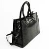 Elegant Women’s Leather Tote Bag Solier FL62 Silvana – Juodas