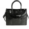 Elegant Women’s Leather Tote Bag Solier FL62 Silvana – Juodas