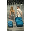 Solier Luggage Kelioninis lagaminas vidutinis M 24 kietas ABS - Solier KYOTO 1071 - Mėlyna