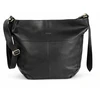 Leather Shopper Hobo Bag Solier FL46 Seline – Juodas