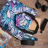 Moteriška didelė A4 audinė shopper rankinė su lapais Beltimore R-TZ