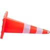 VEVOR Saugos kūgiai 6 vnt. 73 cm PVC oranžiniai statybiniai eismo kūgiai su 2 atšvaitais, svertiniu pagrindu, automobilių stovėjimo aikštelėms, keliams
