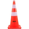 VEVOR Saugos kūgiai 6 vnt. 73 cm PVC oranžiniai statybiniai eismo kūgiai su 2 atšvaitais, svertiniu pagrindu, automobilių stovėjimo aikštelėms, keliams