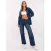 Kelnės-D85083BI62544D295-ciemny mėlyna
