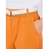 Moteriškos medžiaginės kelnės oranžinės spalvos