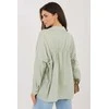 Khaki spalvos moteriški oversize marškiniai (vieno dydžio)