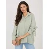 Khaki spalvos moteriški oversize marškiniai (vieno dydžio)