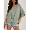 Khaki spalvos oversize moteriška palaidinė (one size)