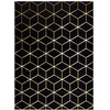 Kilimas 60 × 250 cm, juodos ir auksinės spalvos MOSSE