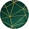 Kilimas GEOMETRIC, tamsiai žalias su auksiniais akcentais ESTEMA
