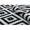 Kilimas geometrinio rašto juodos ir kreminės spalvos 120x170 cm