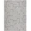 Kilimas geometrinio rašto pilkos ir kreminės spalvos WINK MAZE