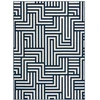 Kilimas geometrinio rašto smėlio ir tamsiai mėlynos spalvos WINK MAZE
