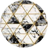 Kilimas MarbleTriangles, juoda ir auksinė ESTEMA