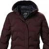 Killtec KOW 9 moteriška dygsniuota striukė su gobtuvu, neperšlampamas ilgas žieminis parkas, bordo spalvos (41806/447)