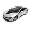 KiNSMART automobilis, BMW i8, sidabrinis
