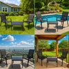 Extralink Juodas Forest Garden Furniture Set, Textilene Two Chairs + Juodas Table lauko baldų komplektas Juoda