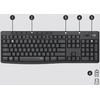 Klaviatūra Belaidis tylaus veikimo klaviatūros ir pelės rinkinys LOGITECH MK295 US