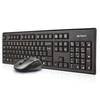 Klaviatūra Klaviatūros ir pelės rinkinys A4Tech V-Track 2.4G 7100N RF Nano membranos (USB 2.0; juoda; optinė) A4TKLA41220
