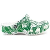 Klumpės Crocs Classic Duke Print, žalios ir baltos