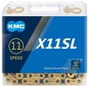 KMC Grandinė X11 SL Ti-N 118 Narių Auksinė Juoda Dėžutėje