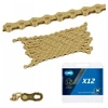 Grandinė KMC X12 Ti-N Gold 12 pavarų 126 jungčių Waxed