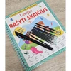 KNYGA Lengva rašyti skaičius. Įspausti grioveliai rašyti. Išnykstančio rašalo tušinukas su laikikliu + širdelės. Daugkartinio naudojimo pratybos 4-6 metų vaikams.
