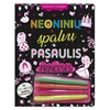 Neoninių spalvų pasaulis. Princesės. Spalvinimo knygelė su neoniniais žymekliais.