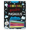Neoninių spalvų pasaulis. Transportas. Spalvinimo knygelė su neoniniais žymekliais.