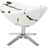 Kojų kėdutė EGG SZEROKI MARBLE, juoda/balta