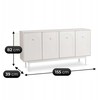 Mebel Elite Komoda MARLEN, 155 × 39 × 82 cm, kašmyro spalvos fasadais