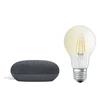 Komplektas- išmanusis garsiakalbis GOOGLE NEST + 6W SMART LED lemputė, E27