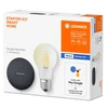 Komplektas- išmanusis garsiakalbis GOOGLE NEST + 6W SMART LED lemputė, E27