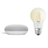 Komplektas- išmanusis garsiakalbis GOOGLE NEST + 6W SMART LED lemputė, E27